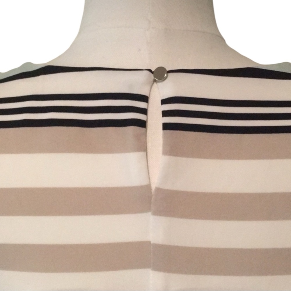 CALVIN KLEIN Sleeveless Striped Blouse Size Medium -- CLOSET STAPLE!!! - Picture 5 of 8